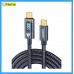 SuperV RT4-200-BK TYPE-C to TYPE-C 2M PD100W LED 數字顯示 十字編織線材 (BLACK) SuperV RT4-200-BK TYPE-C to TYPE-C 2M PD100W LED 數字顯示 十字編織線材 (BLACK)